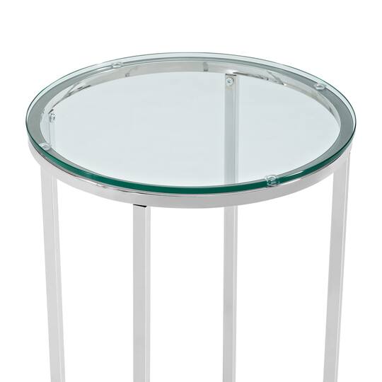 Walker Edison 16" Glam Round Side Table